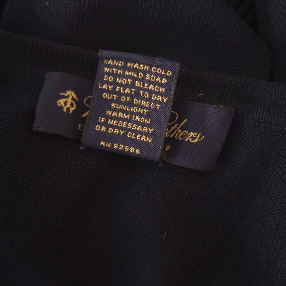 Brooks Brothers Silk Cardigan Twin Sweater Set Women's Navy Blue Button Sz Small - Picture 11 of 11